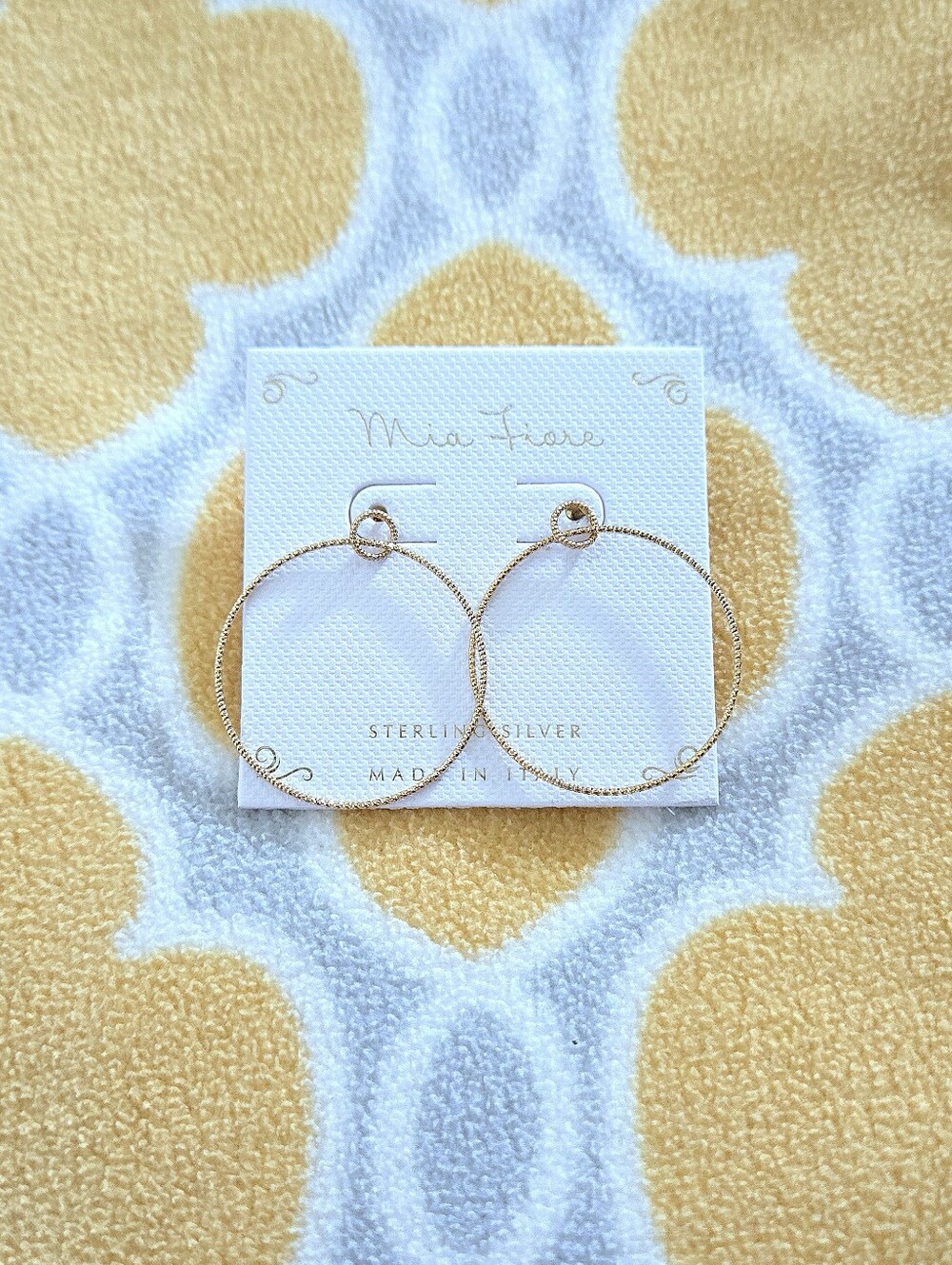 Mia Fiore Textured Gold💛 Circle Earrings